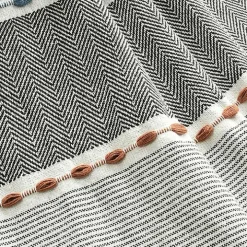 Multicolor Herringbone Stripe Throw