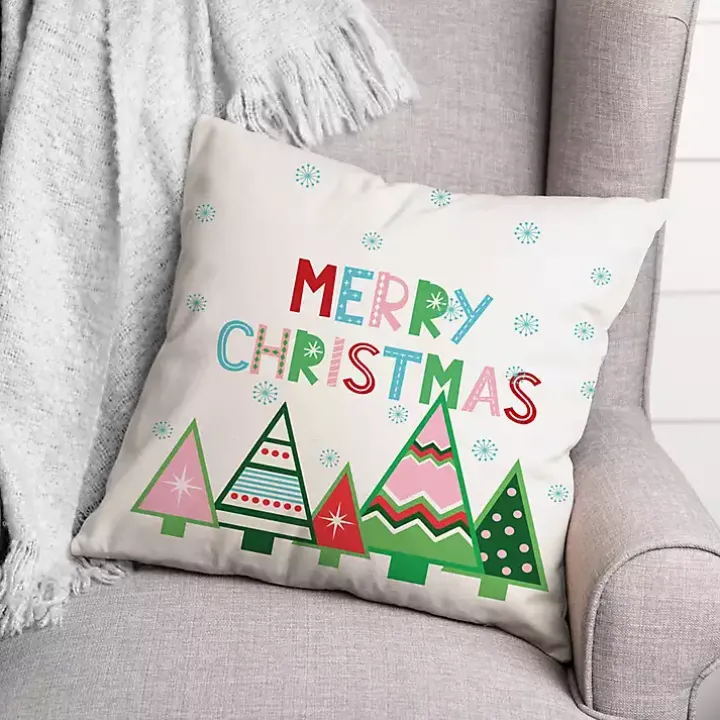 Multicolor Merry Christmas Pillow