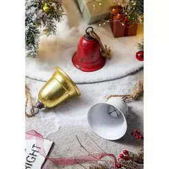 Multicolor Metal Christmas Bells, Set of 3