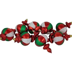 Multicolor Shatterproof Finial Ornaments, Set of 8