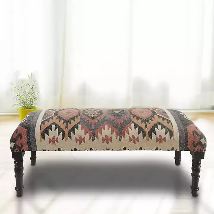 Multicolor Southwestern Geometric Bench