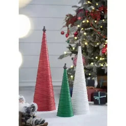 Multicolor Swirled Iron Christmas Trees, Set of 3