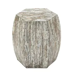 Mussel Shell Hexagonal Accent Table