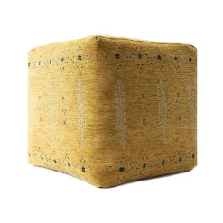 Mustard Yellow Bohemian Ultra-Soft Pouf