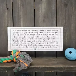 My Dog Taught Me Everything Wall Plaque