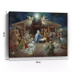 Nativity at Twilight Canvas Art Print