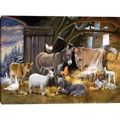 Nativity Scene Christmas Wall Art Print