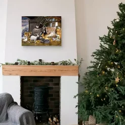 Nativity Scene Christmas Wall Art Print