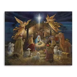 Nativity Scene Giclee Canvas Art Print