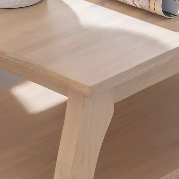 Natural Prismatic Wood Accent Table