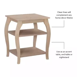 Natural Prismatic Wood Accent Table
