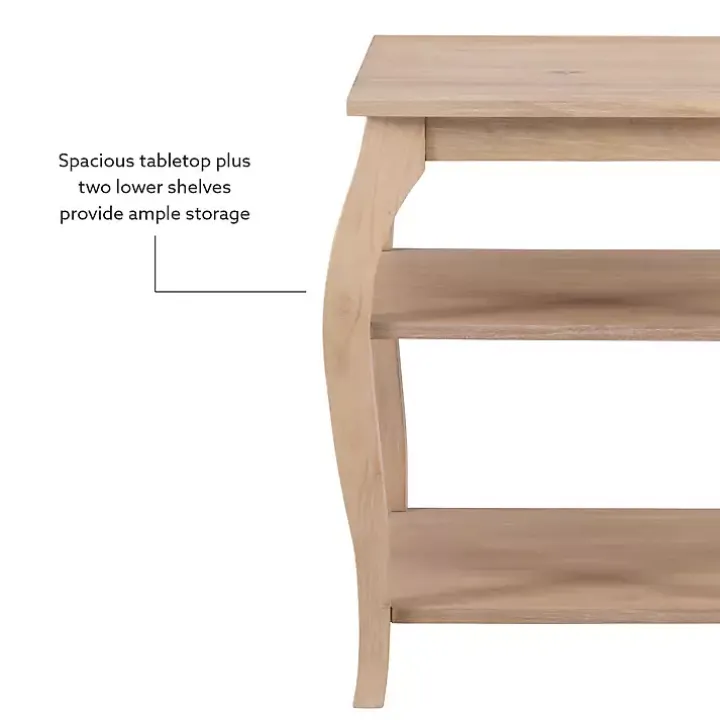 Natural Prismatic Wood Accent Table