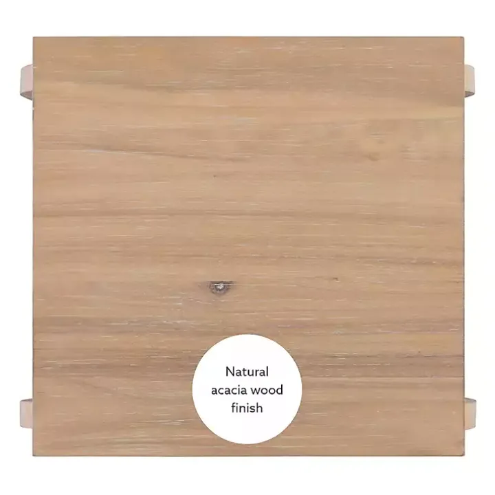 Natural Prismatic Wood Accent Table