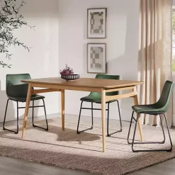 Natural Ash Wood Mid-Century Modern Dining Table