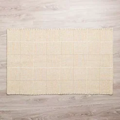 Natural Basketweave Scatter Rug