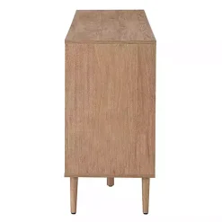 Natural Cane Wood Arched Sideboard Cabinet