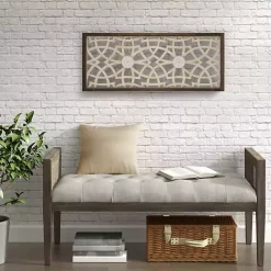 Natural Carved Damask Wooden Wall Plaque