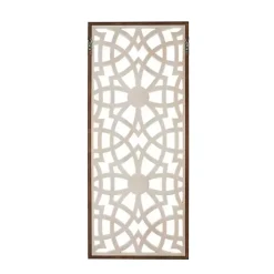 Natural Carved Damask Wooden Wall Plaque