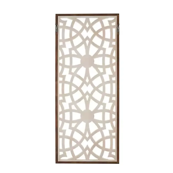 Natural Carved Damask Wooden Wall Plaque