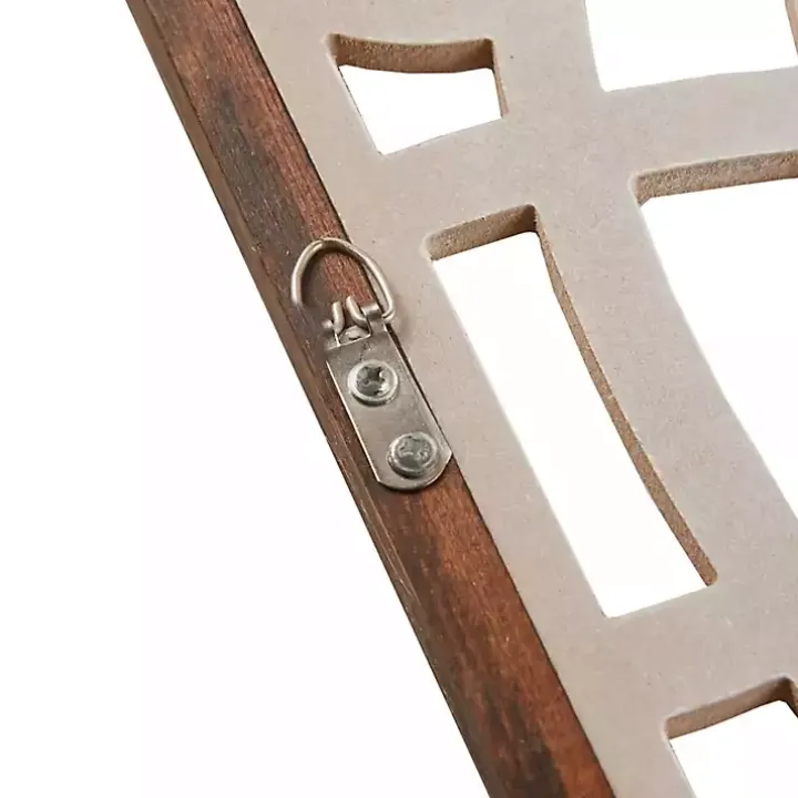 Natural Carved Damask Wooden Wall Plaque