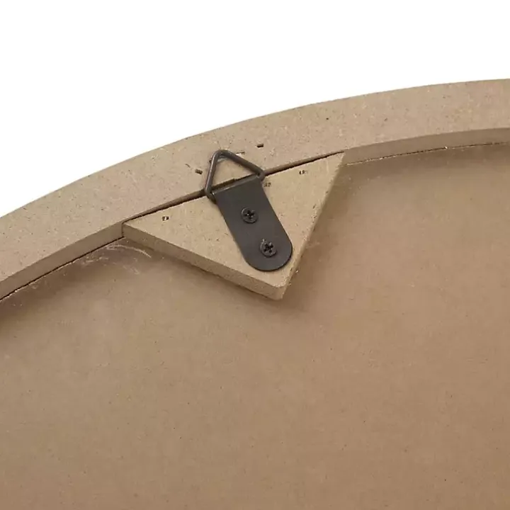 Natural Carved Wood Medallion Round Wall Plaque