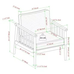 Natural Eucalyptus Wood Outdoor Accent Chair