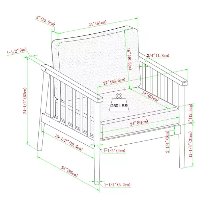 Natural Eucalyptus Wood Outdoor Accent Chair