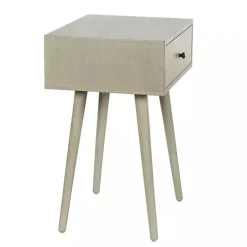 Natural Gray Wood 1-Drawer Arthur Accent Table