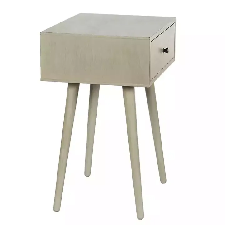 Natural Gray Wood 1-Drawer Arthur Accent Table