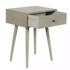 Natural Gray Wood 1-Drawer Arthur Accent Table