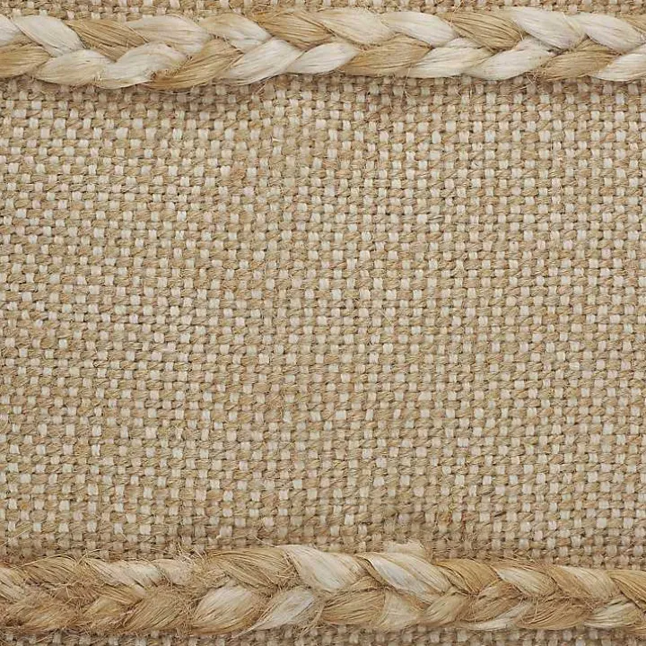 Natural Jute Braided Stripe Throw Pillow, 20 in.