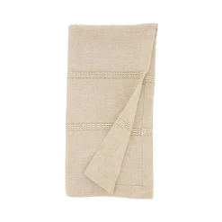 Natural Leno Striped Napkins, Set of 4