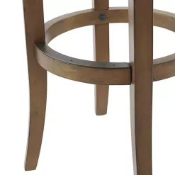 Natural Linen and Wood Bar Stool