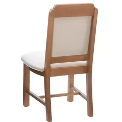 Natural Linen Scalloped Dining Chairs, Set of 2