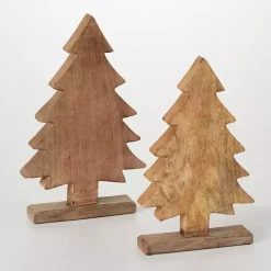 Natural Mango Wood 2-pc. Tree Figurine Set, 16 in.