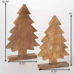 Natural Mango Wood 2-pc. Tree Figurine Set, 16 in.