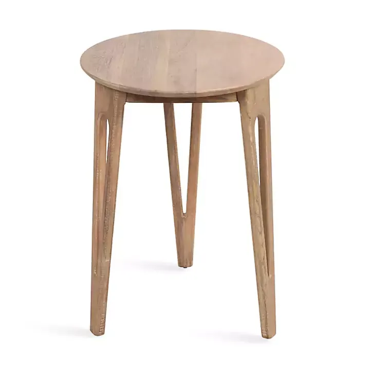 Natural Mango Wood Round Kershaw Accent Table