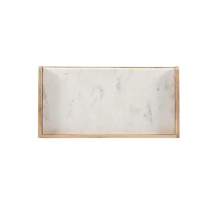 Natural Marble Rattan Front Bar Cabinet