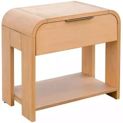Natural Modern Curve Nightstand