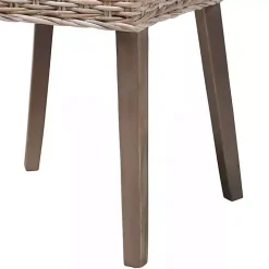 Natural Rattan Cutout Back Dining Chair