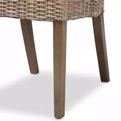 Natural Rattan High Back Dining Chairs, Set of 2