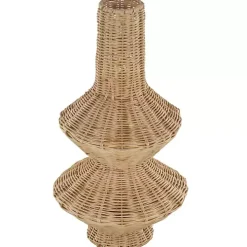 Natural Rattan Hourglass Vase