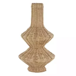 Natural Rattan Hourglass Vase