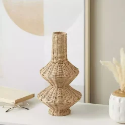 Natural Rattan Hourglass Vase