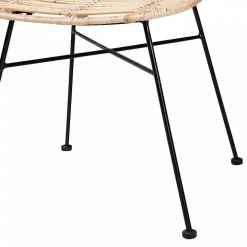 Natural Rattan Manhattan Dining Chairs, Set of 2