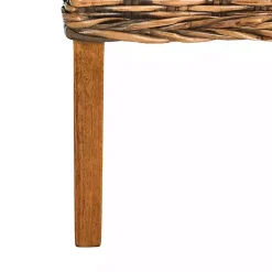 Natural Rattan Wood Woven 2-pc. Dining Chair Set