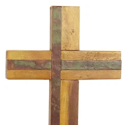 Natural Reclaimed Wood Cross Wall Plaque