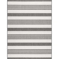 Natural Robin Stripe Outdoor Area Rug, 6x9