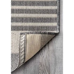Natural Robin Stripe Outdoor Area Rug, 6x9