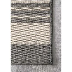 Natural Robin Stripe Outdoor Area Rug, 6x9